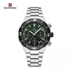 NAVIFORCE NF8049 Modne męskie zegarki z wielofunkcyjną tarczą, świecący, wodoodporny, wysokiej jakości zegarek kwarcowy