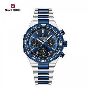 NAVIFORCE NF8049 Мужские модные часы с многофункциональным циферблатом, светящиеся, водонепроницаемые, высококачественные кварцевые часы