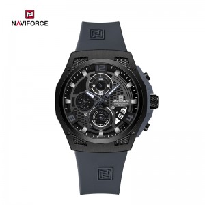 NAVIFORCE NF8051T модные мужские часы многофункциональные кварцевые хронограф светящиеся водонепроницаемые крутые спортивные студенческие часы