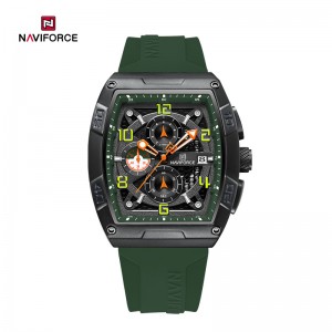 Naviforce NF8052 Gaismas dobas ciparnīcas mucas formas sporta pulkstenis