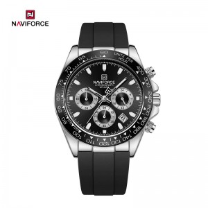 Naviforce NF8054 Sleek Racing Charismatic Metallic Luminous Hands Timepiece for Style and Durability