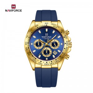 Naviforce NF8054 Sleek Racing Charismmatic Metallic Luminous Handpiece Timepiece don Salo da Dorewa