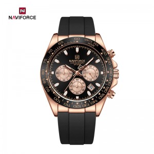 Naviforce NF8054 Sleek Racing Charismatic Metallic Luminous Hands Timepiece for Style and Durability