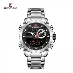 NAVIFORCE NF9163 Military Sport Digital Analog Waterproof Stainless Steel Multi-Function Men Wristwatch