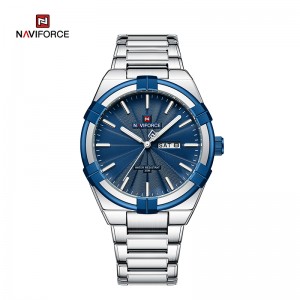NAVIFORCE 100% marca Original NF9218 calendario de negocios de moda impermeable de acero inoxidable relojes de pulsera masculinos 2023