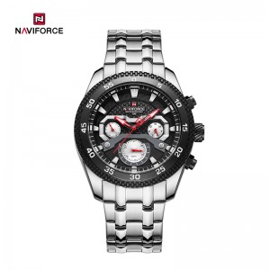Naviforce NF9222 Fara'a da Salon Ruwa Mai Tsaya Multifunctional Quartz Watch ga Maza