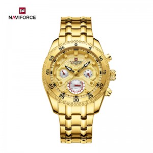 Naviforce NF9222 Urokliwy i stylowy wodoodporny wielofunkcyjny zegarek kwarcowy dla mężczyzn