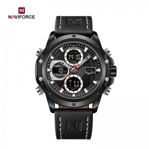 Naviforce NF9225 Fashion Boutique High-Quality Men’s Multi-Function Genuine Leather Watch