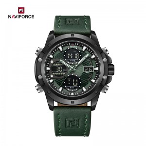 Ceas de înaltă calitate pentru bărbați, multifuncțional, din piele naturală Naviforce NF9225 Fashion Boutique