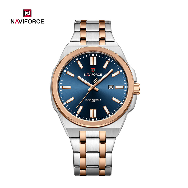 Чоловічий годинник NAVIFORCE NF9226 Простий модний діловий великий циферблат, світлостійкий водонепроникний високоякісний кварцовий годинник