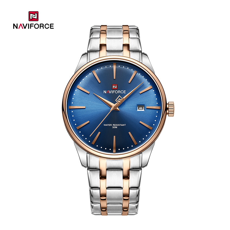 NAVIFORCE NF9230 Чоловічий ніжний елегантний водонепроникний кварцовий календарний годинник для приміських поїздок