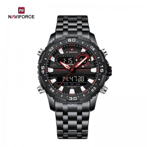 Naviforce NF9234 Многофункционален часовник с двоен дисплей за дизайн на тежки машини