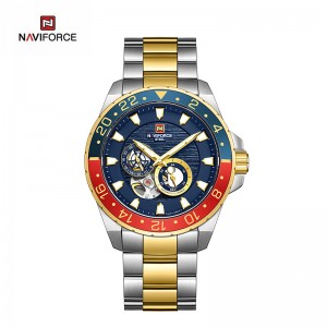 NAVIFORCE NFS1003 High Quality Affordable Automatic Mechanical All Steel 24 hours Display Waterproof Men Watch