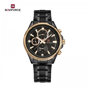 Pánske hodinky NAVIFORCE NF9089 Gentleman Módne a elegantné trojočné šesťručičkové multifunkčné veľké ciferník vodotesné svietiace Quartz hodinky