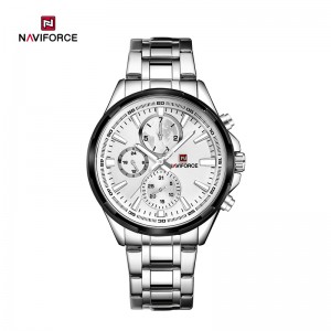NAVIFORCE NF9089 Men's Watch Gentleman Fashionable ug Elegant Three-eye Six-hand Multi-function Large Dial Waterproof Luminous Quartz Watch