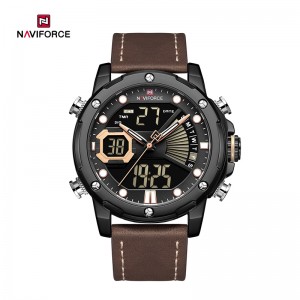 Naviforce NF9172L elegantné remeselné multifunkčné módne pánske hodinky z pravej kože
