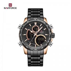 I-NAVIFORCE Men Digital Sports Multifunction Chronograph Quartz Waterproof Stainless Steel Wristwatch NF9182