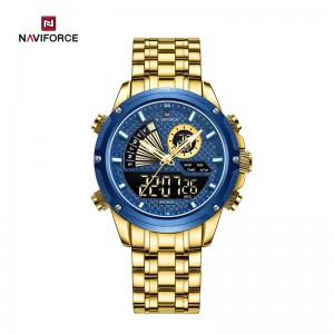 NAVIFORCE NF9205 Mecha Mechanical Style Men’s Sports Watch Dual Display Dial Waterproof Luminous Watch Gift for Boyfriend