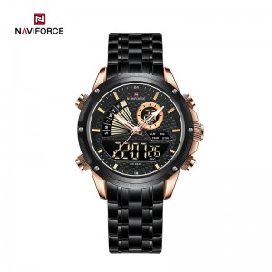 NAVIFORCE NF9205 Mecha механические стильные мужские спортивные часы с двойным дисплеем, циферблатом, водонепроницаемые светящиеся часы, подарок для парня