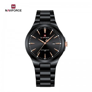 Naviforce NF9214 Iaponia Motus Steel Strap Simple Fashion Negotia Casual gere-repugnans Mineralis Glass Environmental Protection Plating Men's Vicus Watch