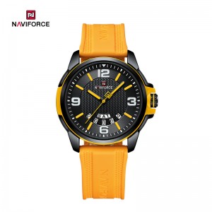 NAVIFORCE NF9215T Мъжки модерен спортен водоустойчив младежки часовник със светеща цветна силиконова каишка