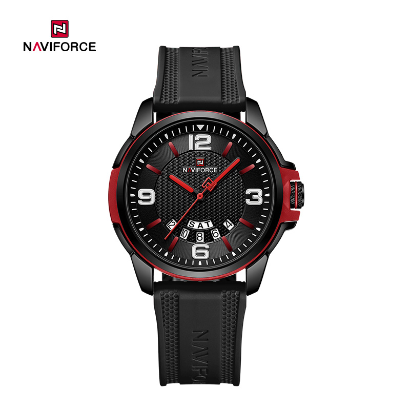NAVIFORCE NF9215T Men’s Trendy Sports Waterproof Luminous Colorful Silicone Strap Youth Watch