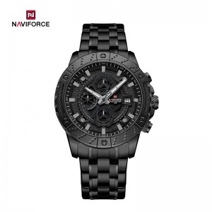 NAVIFORCE NF9227 חלול שעון גברים בסגנון מכאני אופנה אופנה עמיד למים ספורט שעון יד זוהר מתנת החבר