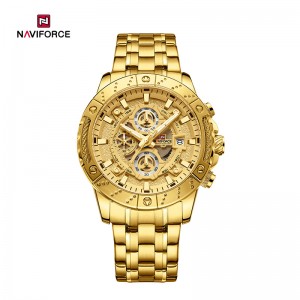 NAVIFORCE NF9227 Hollow Mechanical Style Men’s Watch Trendy Fashion Waterproof Sports Luminous Wristwatch Gift for Boyfriend