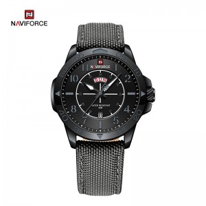 Врвна марка NAVIFORCE NF9204N Модна најлонска лента водоотпорни кварцни машки спортски часовници