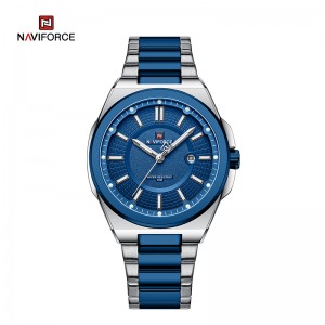 Marca superior naviforce nf9212 aço inoxidável masculino quartzo esportes relógios de pulso data com mãos luminosas relógio masculino