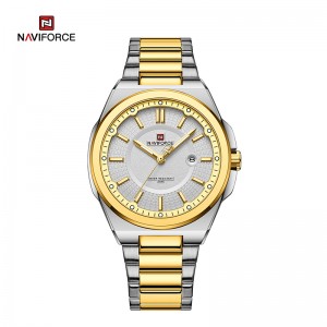 Kinatas-ang Brand NAVIFORCE NF9212 Stainless Steel Laki nga Quartz Sports Wristwatches Petsa Clock nga adunay Luminous Hands Men's Watch