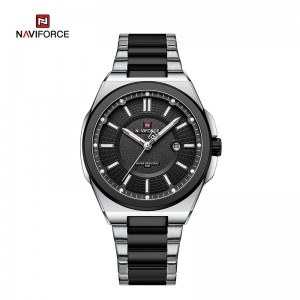 Mtundu Wapamwamba NAVIFORCE NF9212 Stainless Steel Male Quartz Sports Wristwatches Date Clock yokhala ndi Wotchi Yowala Manja Amuna