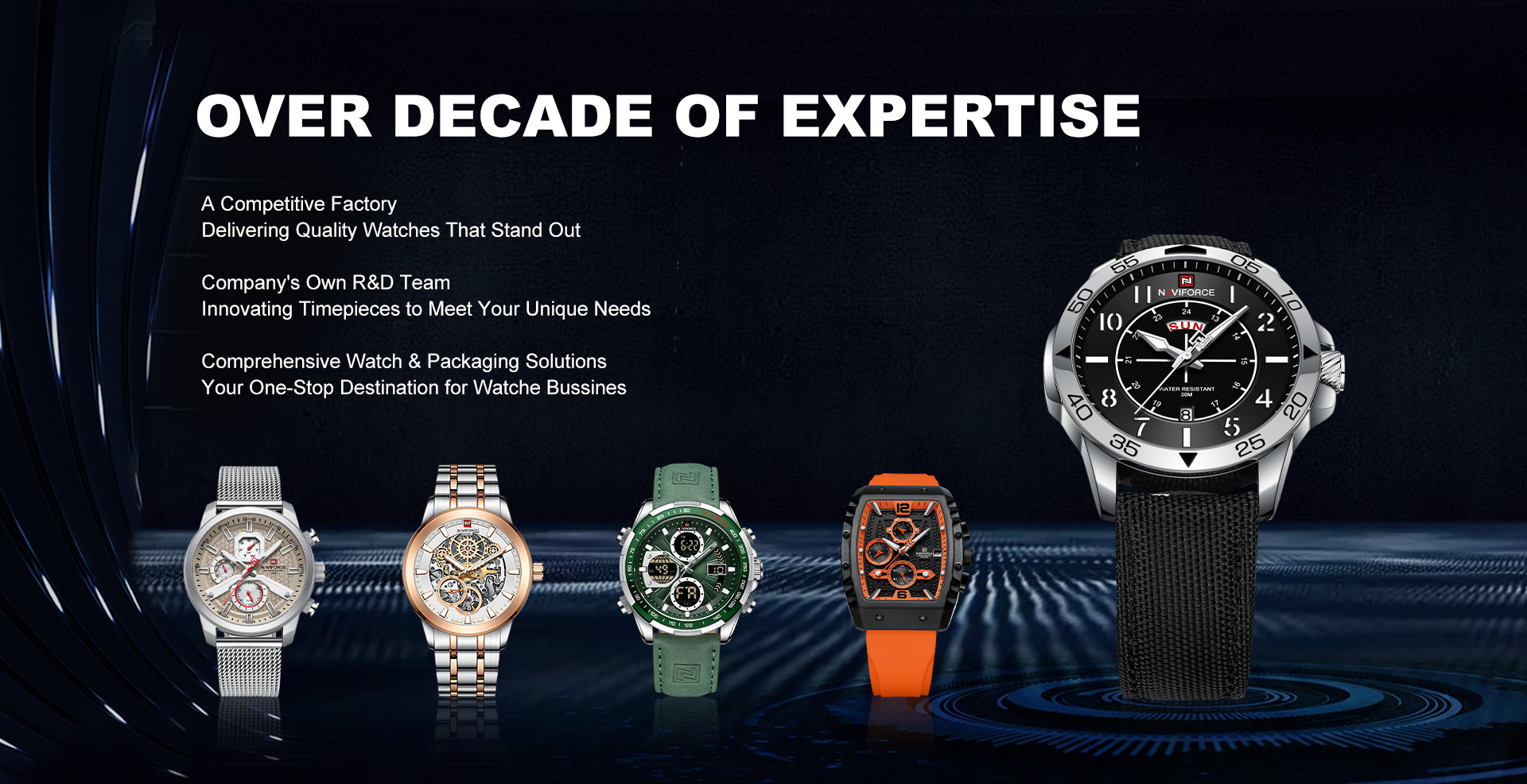 Men’s Luxury Fashion Quartz Watches LCD Display Analog Digital 3ATM Waterproof Sport Chronograph factory price watch