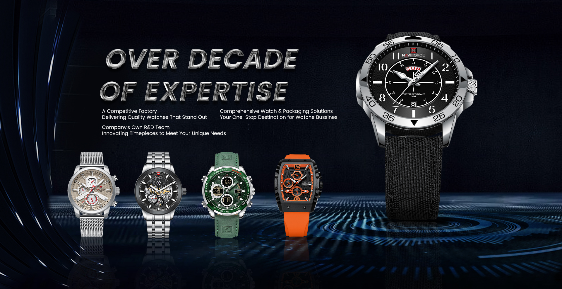I-NAVIFORCE NF9219 Men's Luxury Fashion Quartz Watches I-LCD Display Analog Digital 3ATM Waterproof Sport Chronograph price watch