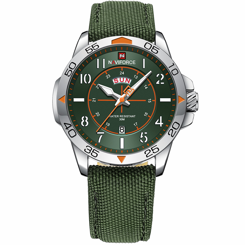 Naviforce NF9225 Fashion Boutique High-Quality Men’s Multi-Function Genuine Leather Watch