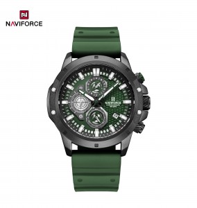 NAVIFORCE NF8036 Sports Quartz Watch Chronograph Date Waterproof Silicone Strap Men's Watch