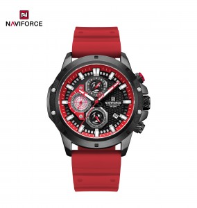 NAVIFORCE NF8036 Sports Quartz Watch Chronograph Zuva Mvura Isingapindiki Silicone Strap Men's Watch