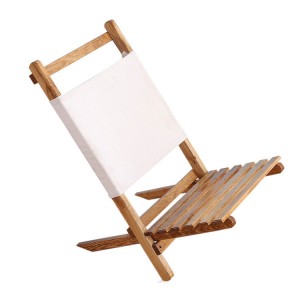 AJ Factory Wholesale Outdoor Garden Lightweight Stackable Beech Wooden Folding Picnic Beach Chair