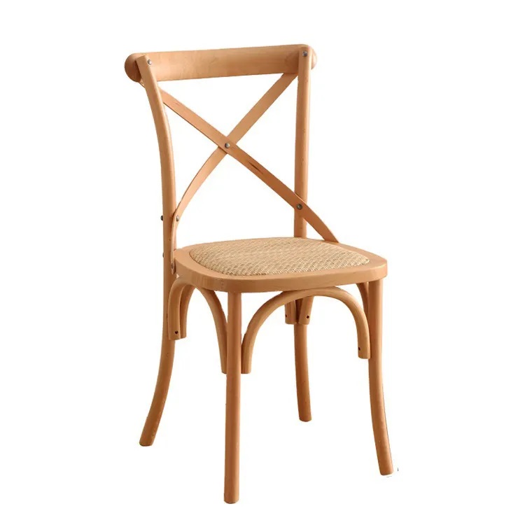 Wholesale Crossback Wood Plastic Dining Chair Wedding Banquet Events Stackable Acrylic Cross Back Chair Featured Image