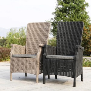 AJ Factory Wholesale Outdoor Cafe Patio Garden Armchair Plastic High Back Arm Chair