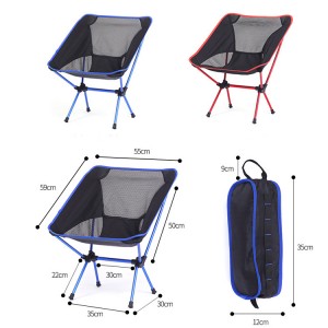 AJ Factory Wholesale Outdoor Portable Picnic Fishing Lightweight Folding Camping Moon Chair
