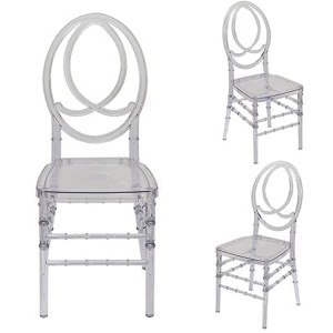 AJ Factory wholesale Banquet Event Wedding Transparent Ghost Crystal Acrylic Stackable Dining Chiavari Phoenix Chairs