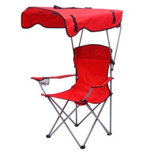 AJ Factory Wholesale Outdoor Garden Lawn Chairs Lightweight Folding Beach Camping Chair With Canopy Sunshade