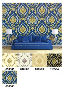 2020 New design damask decorative vinyl wallpaper