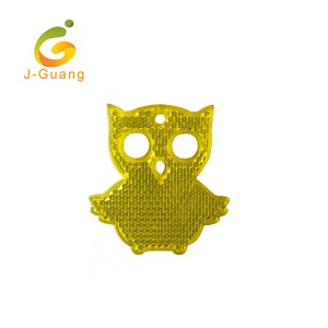 JG-K-05 CE High Quality Promotion PMMA Owl Shape Reflective Keychain