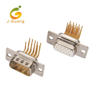 JG138-B Machine Pin Right Angle Gold Plating DR9 Connector