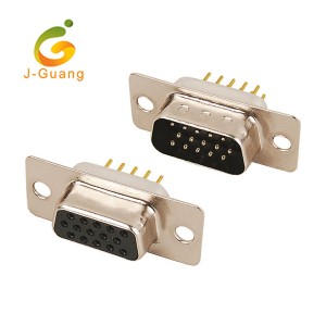 JG177 ત્રણ પંક્તિ VGA પુરૂષ ડીપ પ્રકાર Hd15 કનેક્ટર્સ