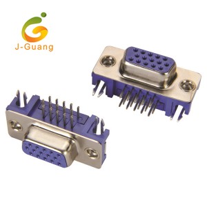 JG138-A High Quality Blue Housing Right Angle 9 pin D sub Connector