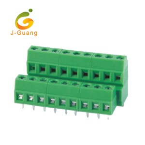 128B-3.5 3.81 Wholesales Green Color Double Row Screw Terminal Blocks