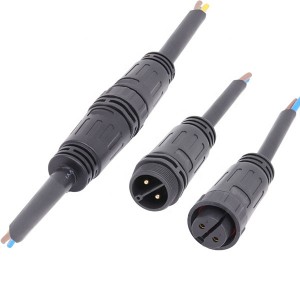 M25 SJOW kabel karet lanang wadon anti banyu 2 pin nyetak konektor euroblock